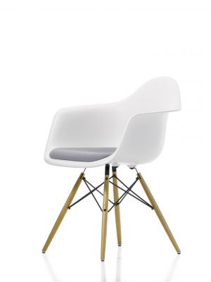 Eames Plastic Arm Chair DAW Chair with Seat cushion Vitra